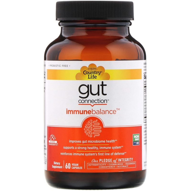 Country Life, Gut Connection, Immune Balance, 60 Vegan Capsules