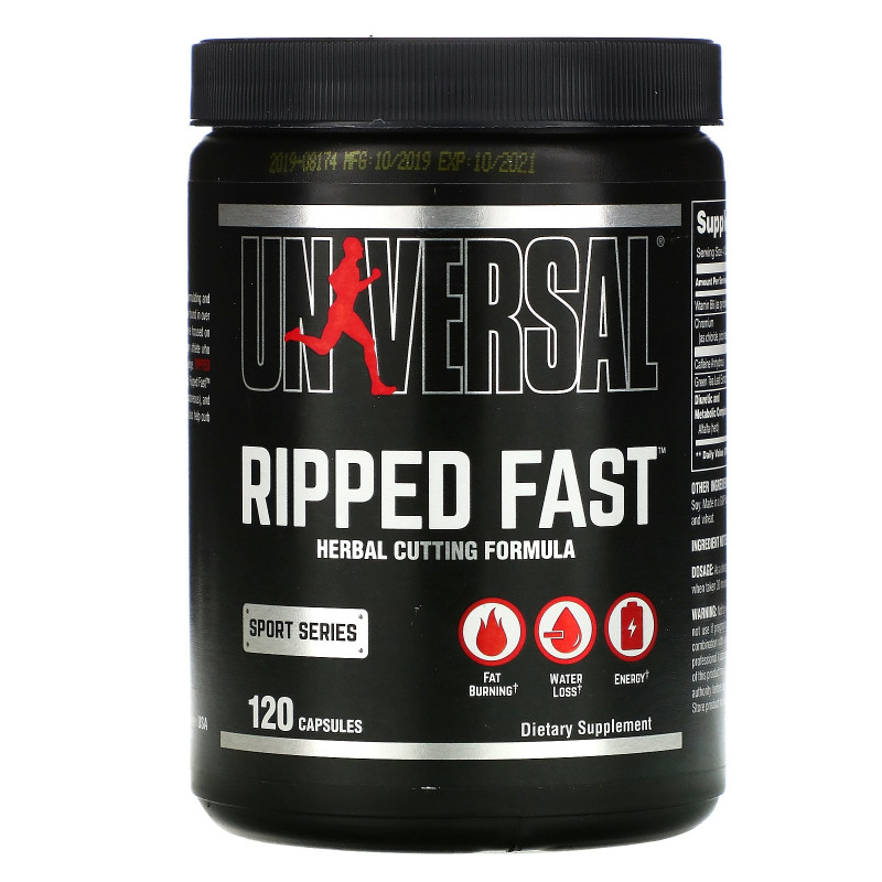 Universal Nutrition Ripped Fast Усовершенствованный высокоэффективный жиросжигатель 120 капсул