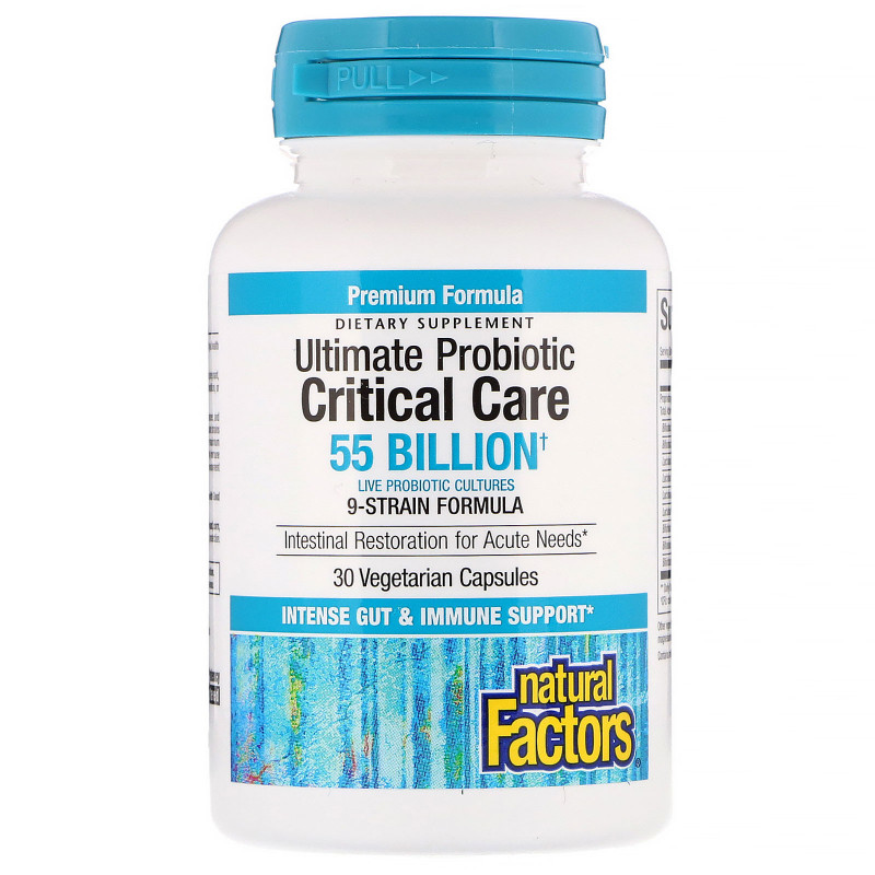 Natural Factors, Ultimate Probiotic Critical Care, 55 Billion CFU, 30 Vegetarian Capsules