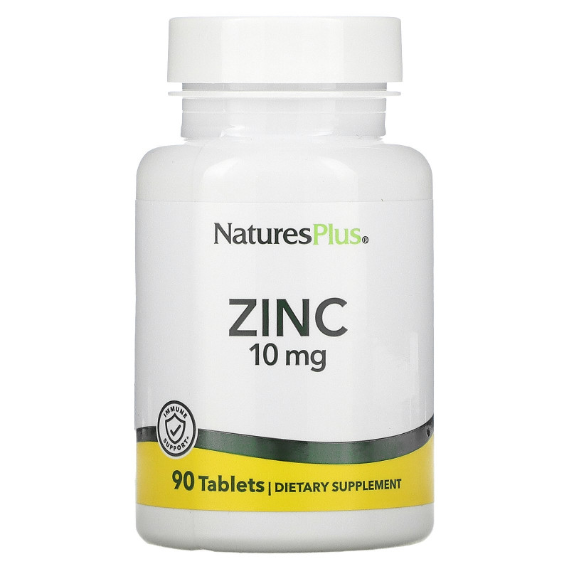 Nature's Plus, Цинк, 10 мг, 90 таблеток