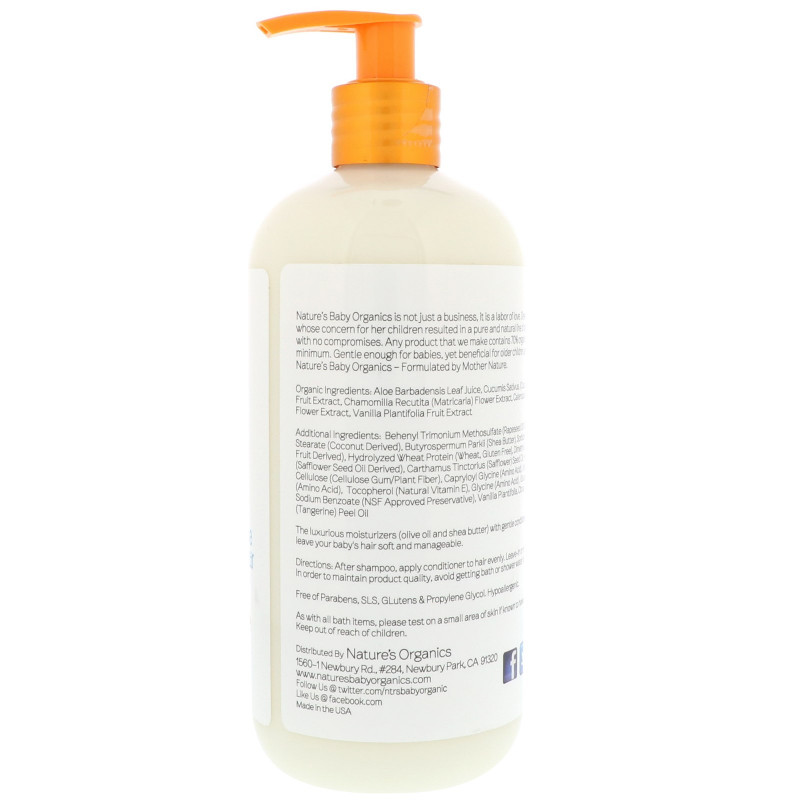 Nature's Baby Organics Conditioner & Detangler Vanilla Tangerine 16 fl oz (473 ml)