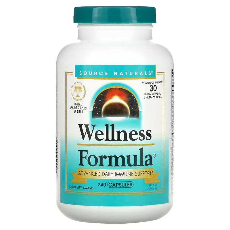 Source Naturals, Wellness Formula, Advanced Daily Immune Support, 240 Capsules