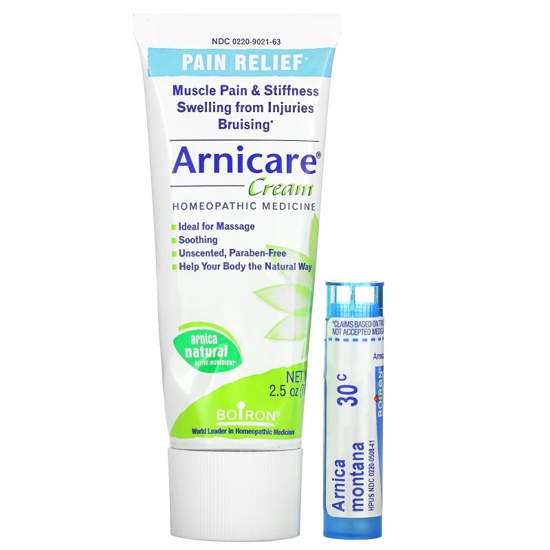 Boiron, Arnicare Cream, Pain Relief, Value Pack, 2.5 oz (70 g) and Approx. 80 Pellets