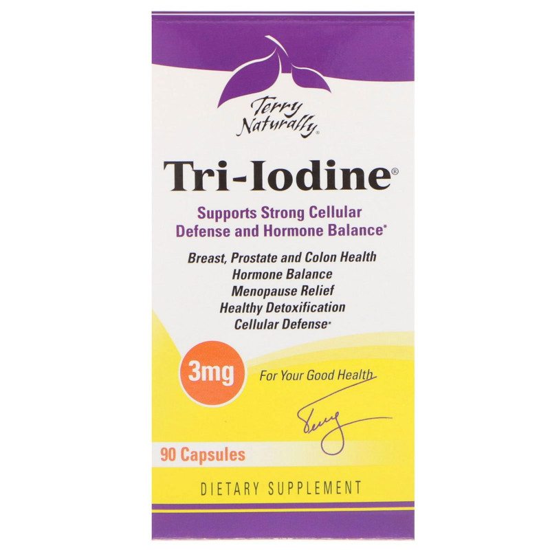 Terry Naturally, Tri-Iodine, 3 мг, 90 капсул