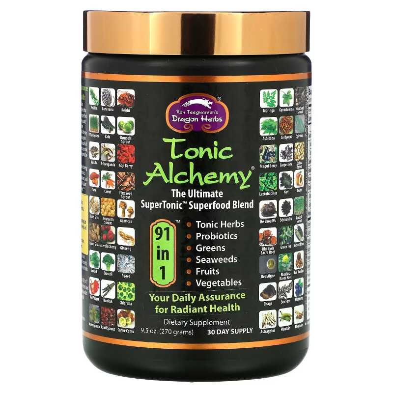 Dragon Herbs ( Ron Teeguarden ), Tonic Alchemy, The Ultimate SuperTonic Superfood Blend, 9.5 oz (270 g)