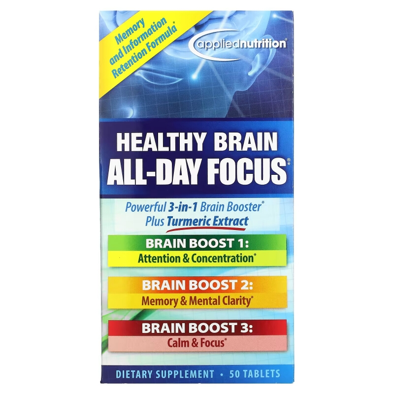 appliednutrition, Healthy Brain All-Day Focus, 50 таблеток