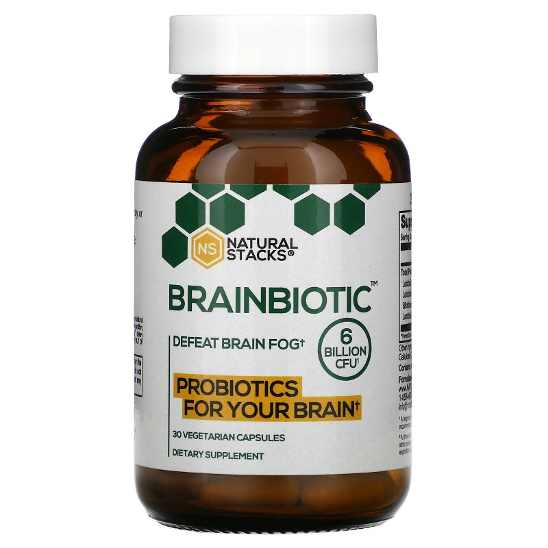 Natural Stacks, Brainbiotic, 6 Billion CFU, 30 Vegetarian Capsules