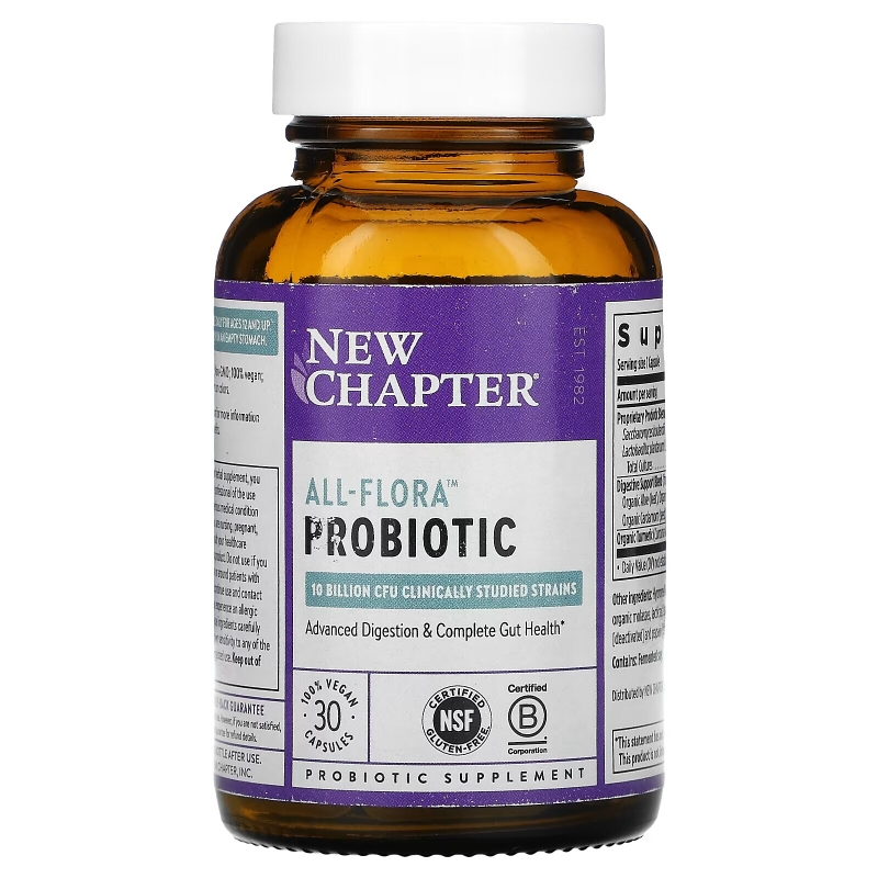 New Chapter, All-Flora Probiotic , 30 Vegan Capsules