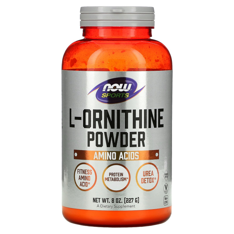 Now Foods, Чистый порошок L-орнитина, 8 унций (227 г)