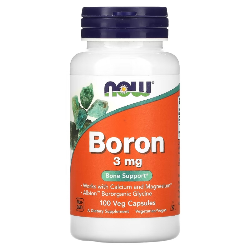 NOW Foods, Boron, 3 mg, 100 Veg Capsules