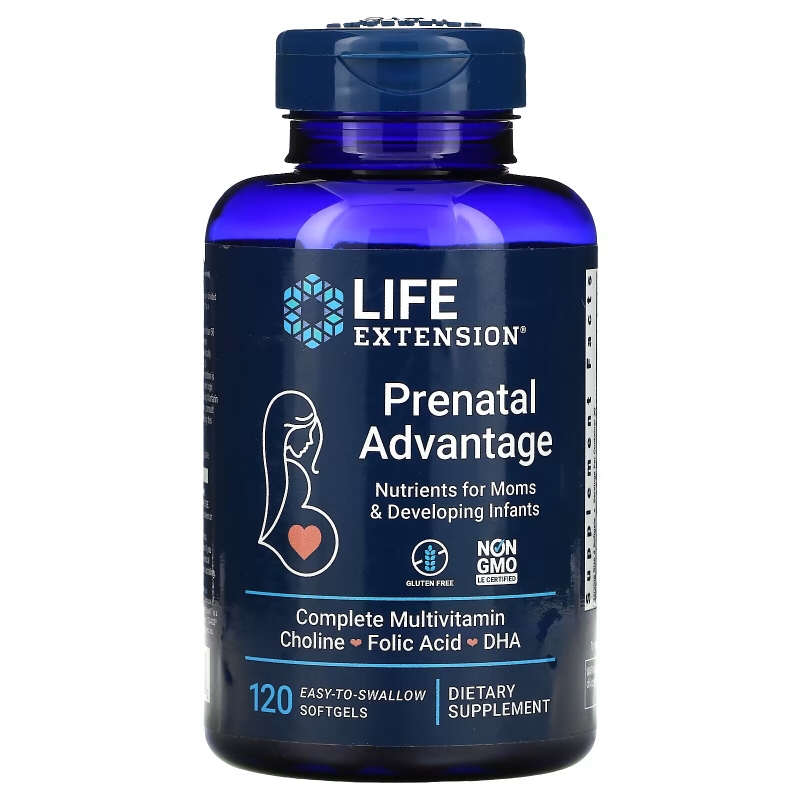 Life Extension, Prenatal Advantage, 120 Easy-To-Swallow Softgels