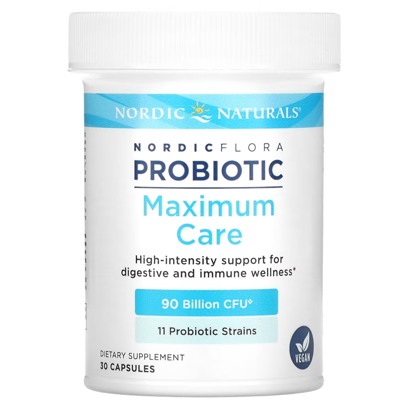 Nordic Naturals, Nordic Flora Probiotic, Maximum Care, 90 Billion CFU, 30 Capsules