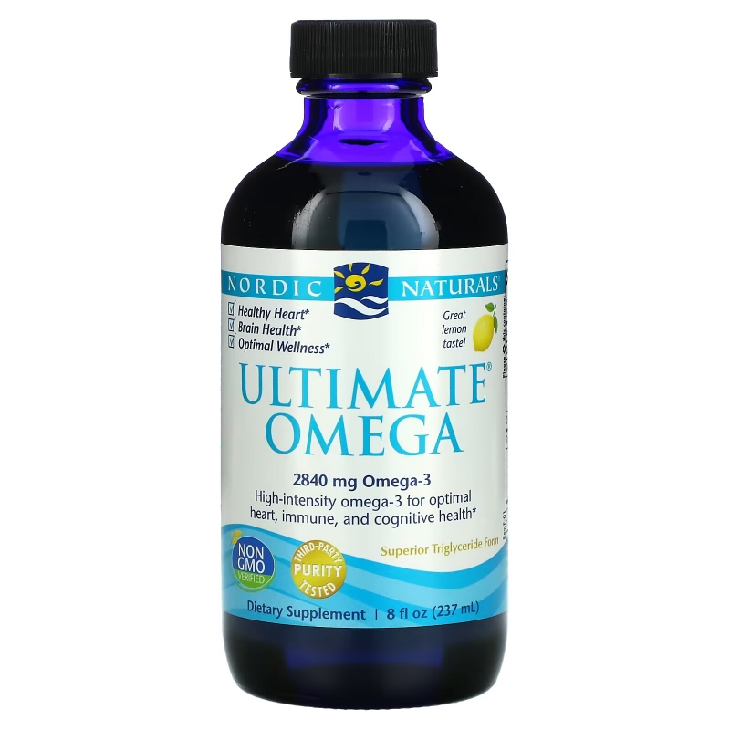 Nordic Naturals, Ultimate Omega, со вкусом лимона, 2840 мг, 8 жидких унций (237 мл)