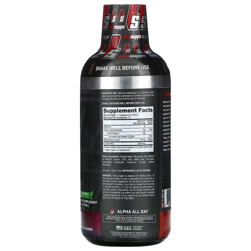 ProSupps, L-Carnitine 3000, Blue Razz, 16 fl oz (473 ml)