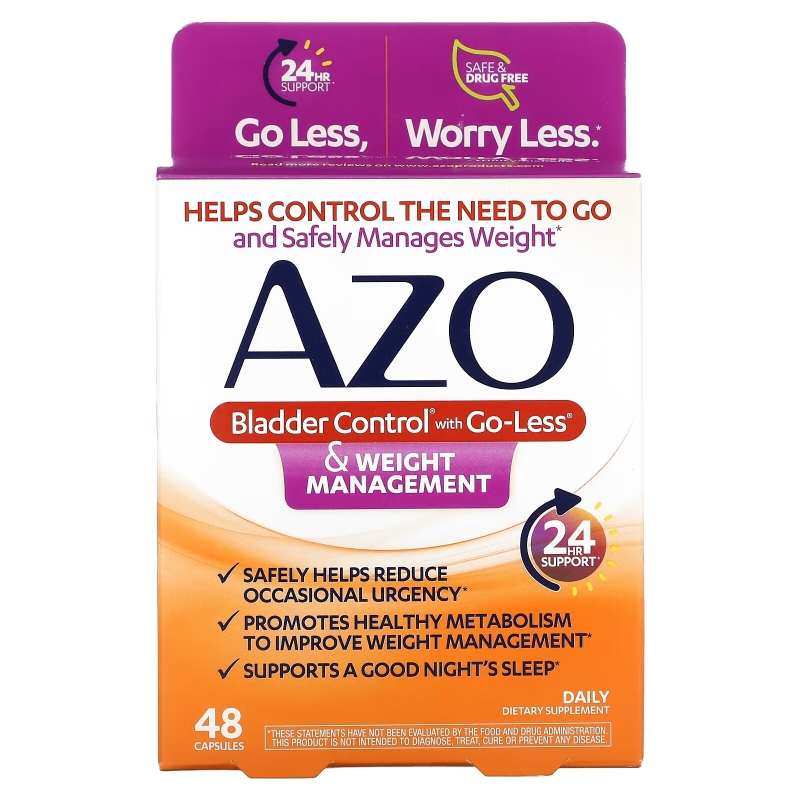 Azo, Bladder Control with Go-Less & Weight Management, 48 Capsules