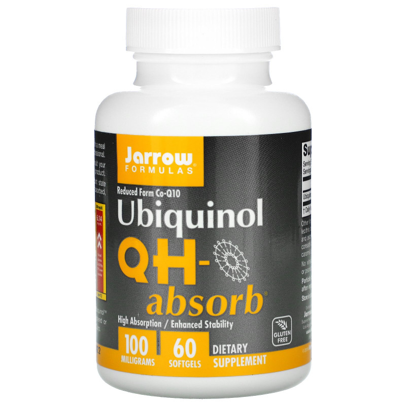 Jarrow Formulas, Убихинол QH-Absorb, 100 мг, 60 капсул