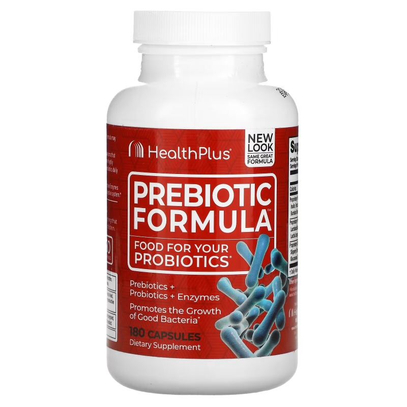 Health Plus Inc., Prebiotic Formula, 500 mg, 180 Capsules