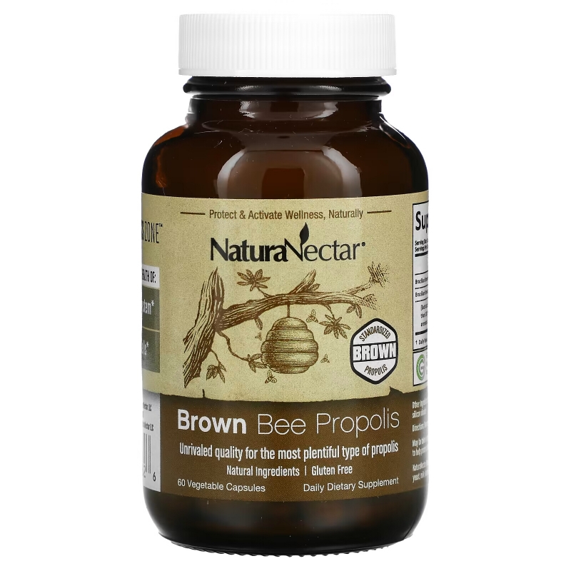 NaturaNectar, Brown Bee Propolis, 60 Veggie Caps