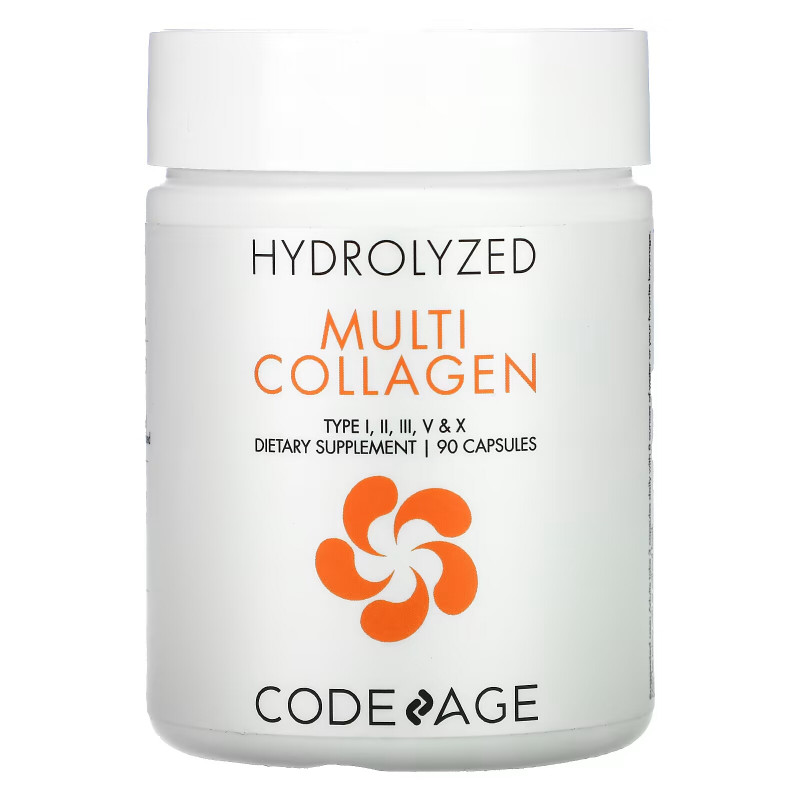 Codeage, Hydrolyzed, Multi Collagen, Type I, II, III, V, X, 90 Capsules