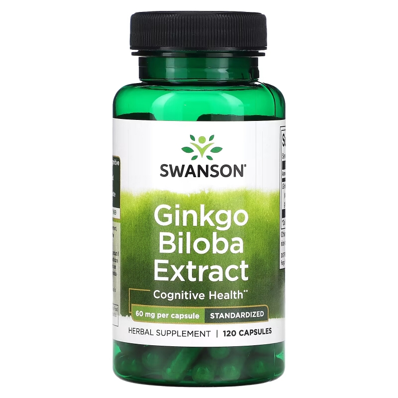 Swanson, Ginkgo Biloba Extract, 60 mg, 120 Capsules