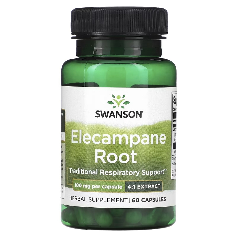 Swanson, Elecampane Root, 100 mg, 60 Capsules