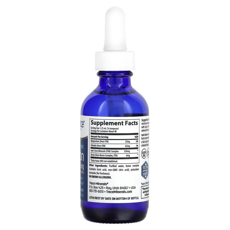 Trace Minerals ®, Ionic Boron, 6 mg, 2 fl oz (59 ml)