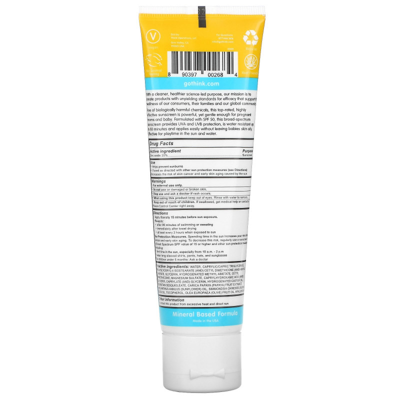 Thinkbaby Thinkbaby SPF 50+ Sunscreen 3 fl oz (89 ml)